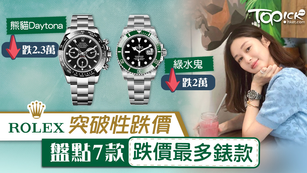 【名錶降價】Rolex突破性跌價可趁低吸納 即睇7款跌價最多錶款